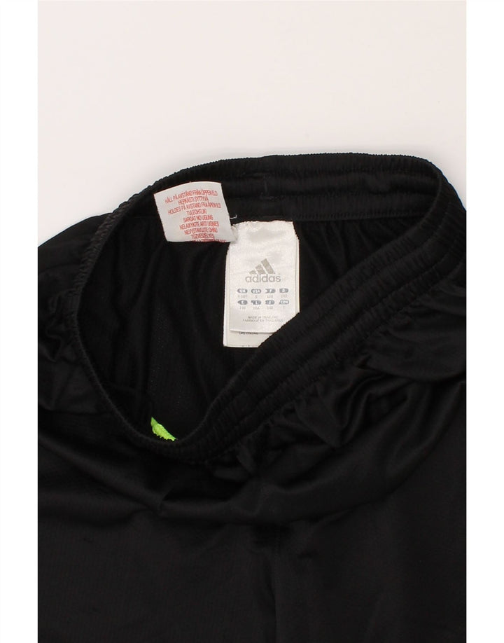 ADIDAS Boys Graphic Sport Shorts 9-10 Years Black Polyester Vintage Adidas and Second-Hand Adidas from Messina Hembry 