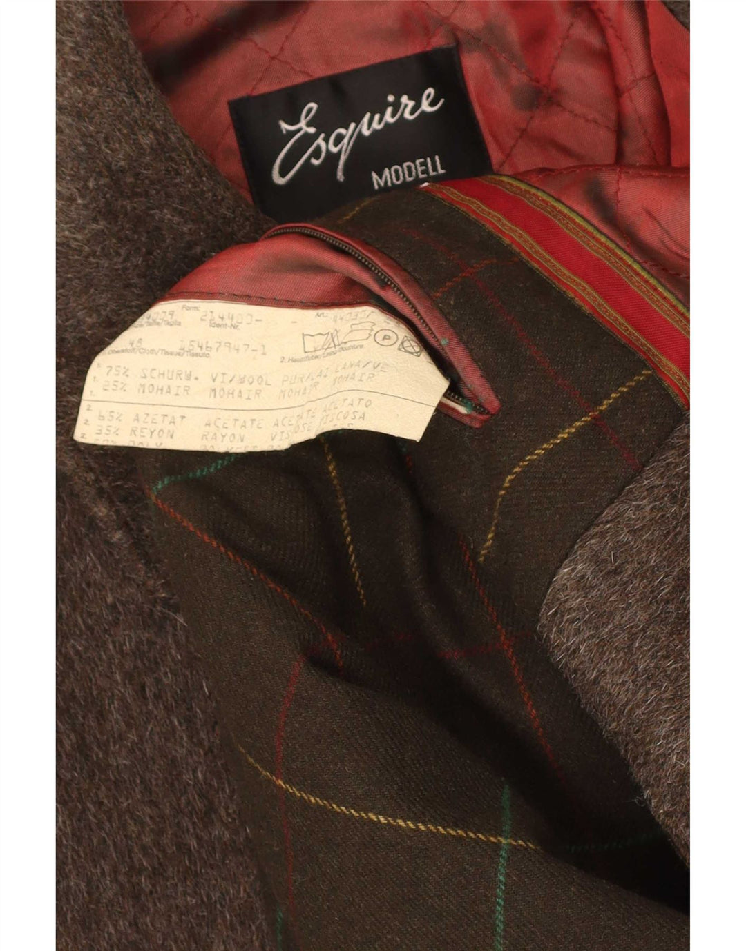 Esquire Herre Overfrakke IT 48 Medium Brun Flecked Uld