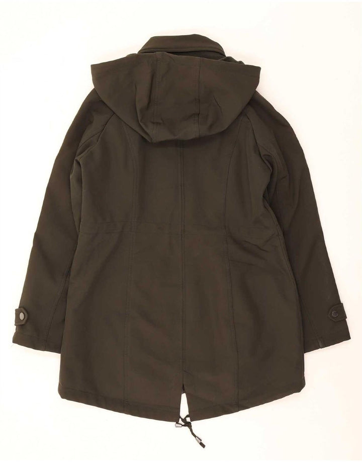 Michael Kors Dame Hooded Parka Jacket UK 14 Medium Khaki Polyester