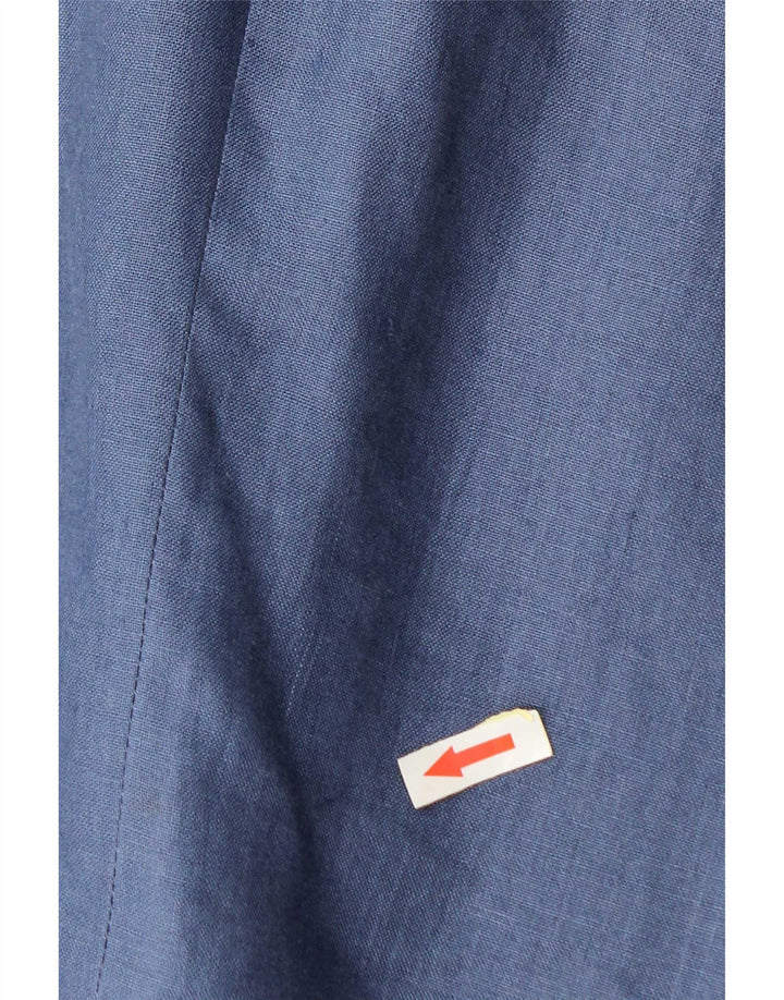 Vintage herre 2-knaps blazerjakke IT 50 Large Blue Linen