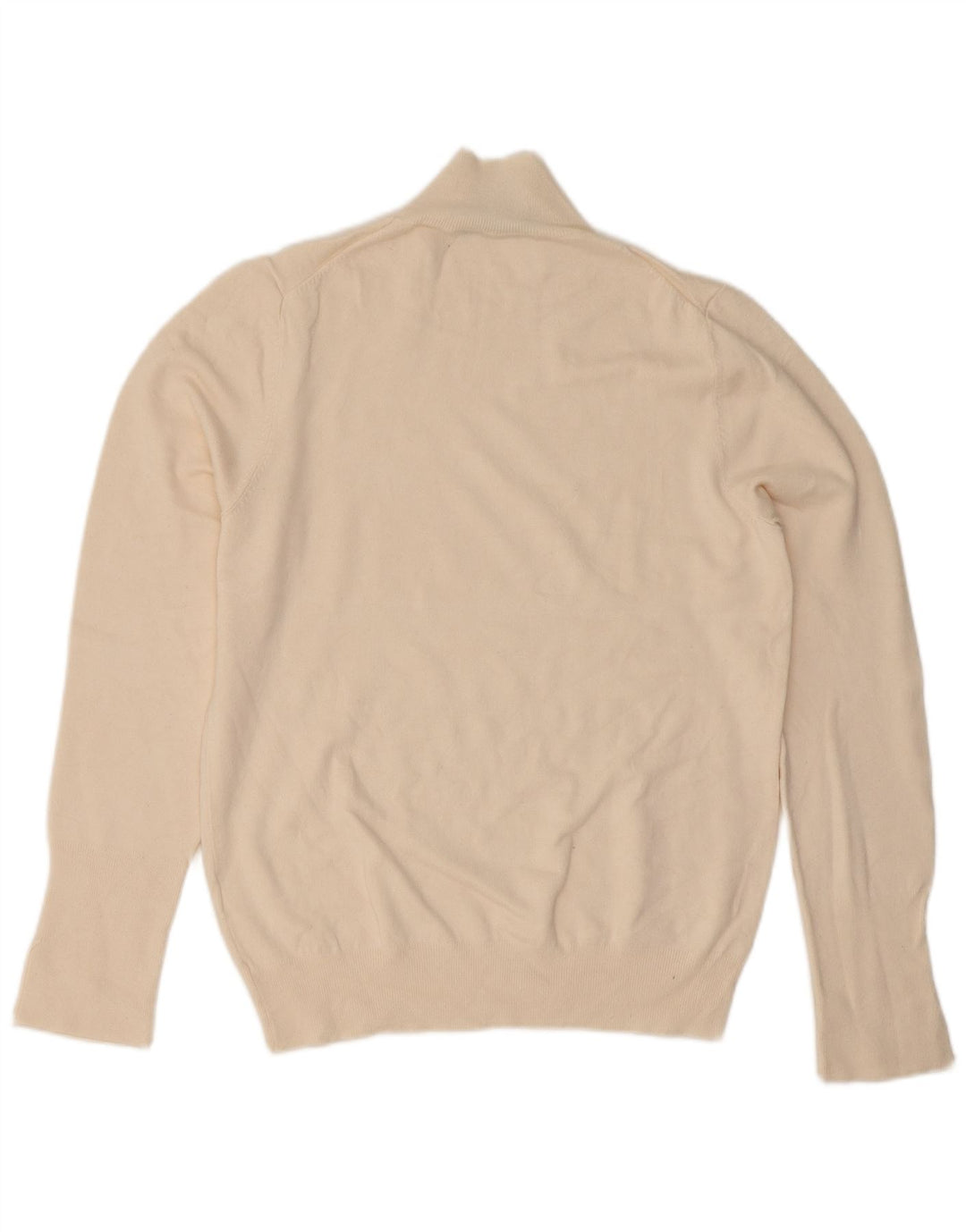 Zara Dame Turtle Neck Jumper Sweater UK 14 Large Off White