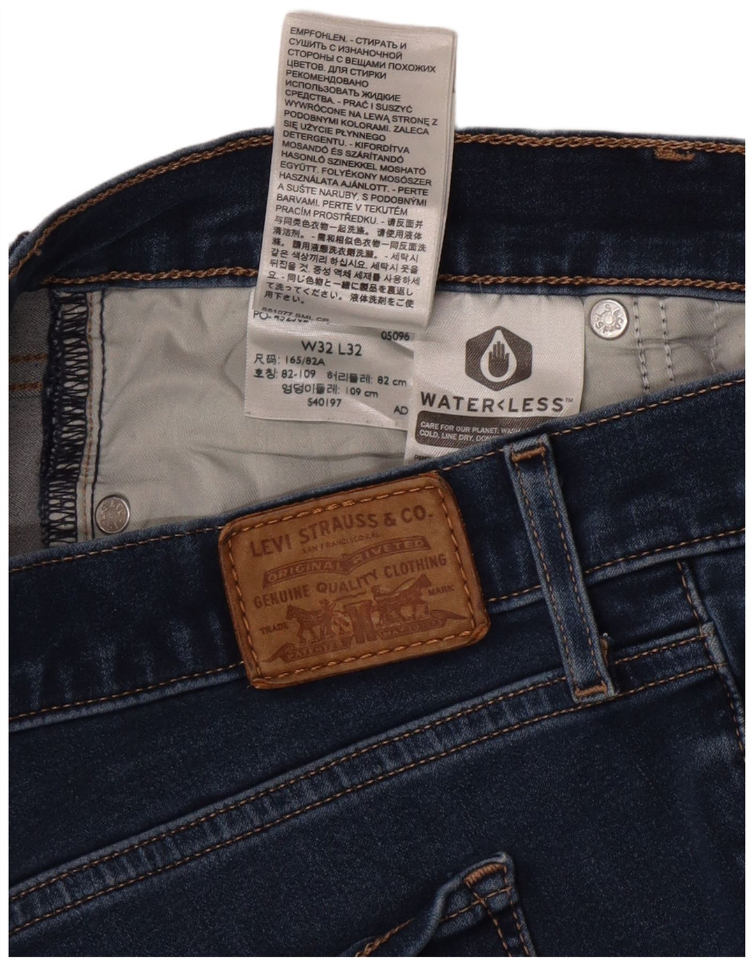 Levi's Dame 314 Shaping Straight Jeans W32 L32 Blå Bomuld