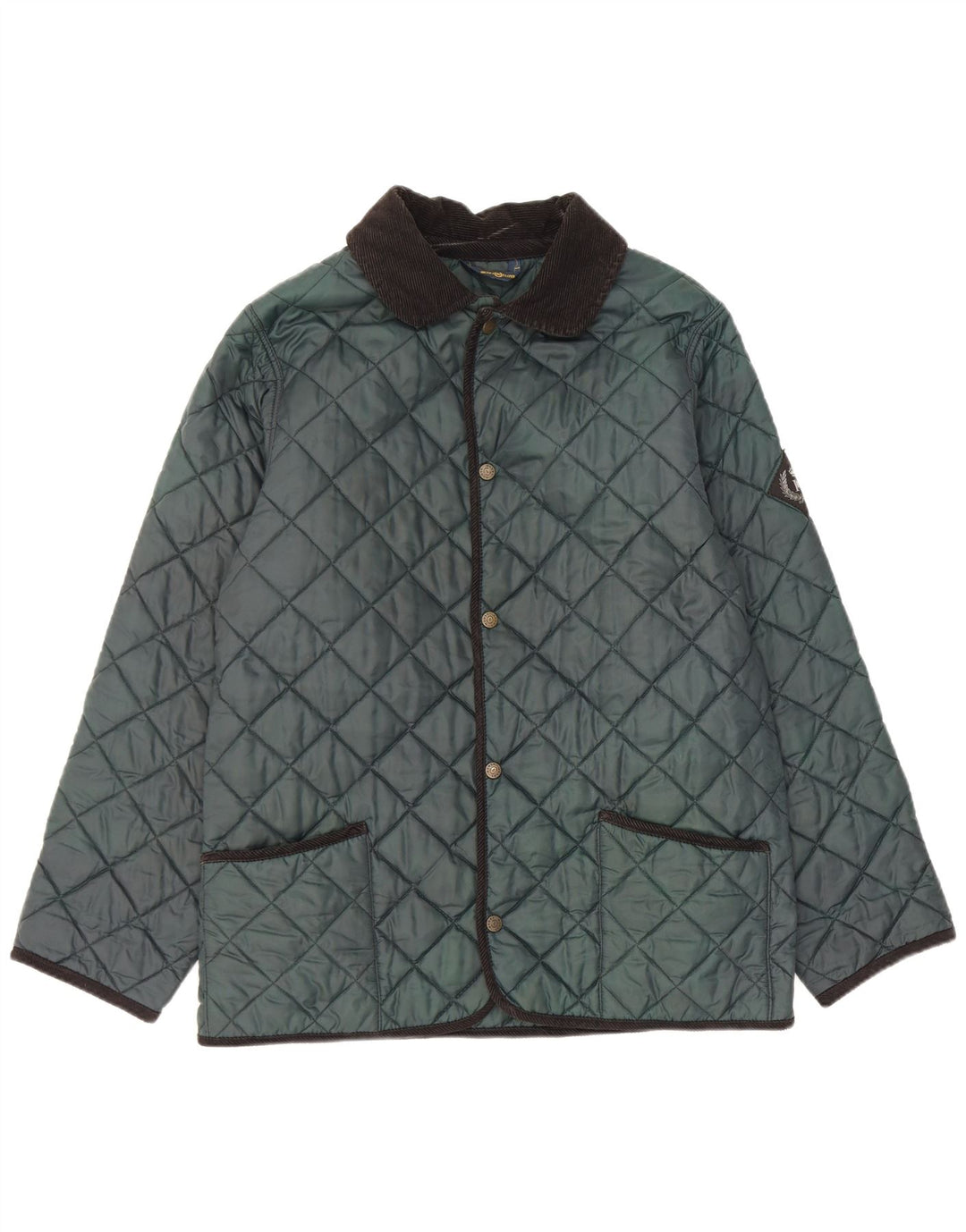 Henri Lloyd Herre quiltet jakke UK 36 Lille grøn nylon