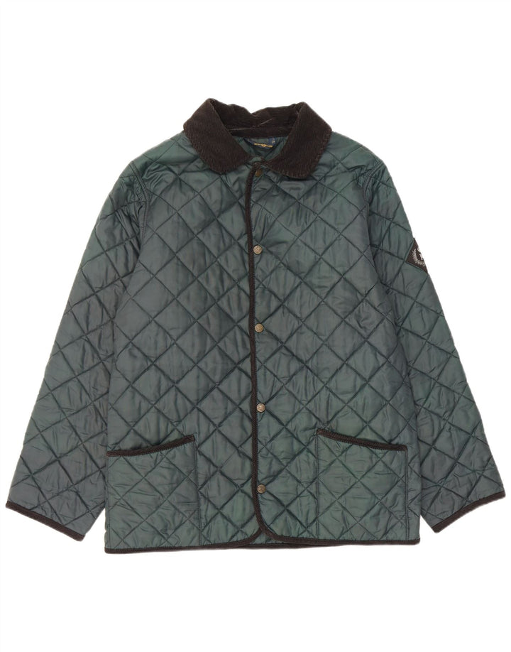 Henri Lloyd Herre quiltet jakke UK 36 Lille grøn nylon