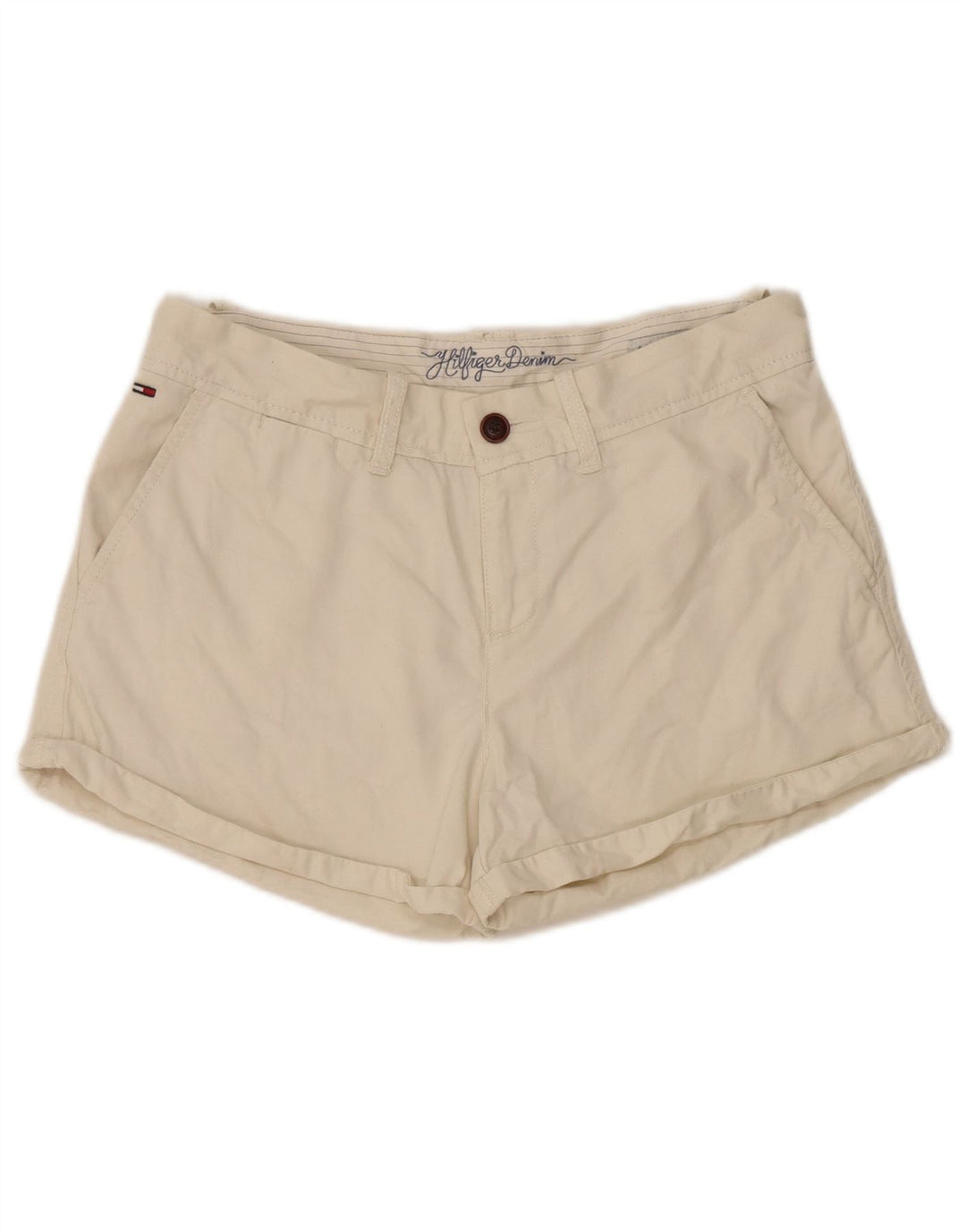 Tommy Hilfiger Chino Shorts til kvinder W28 Medium Beige Bomuld