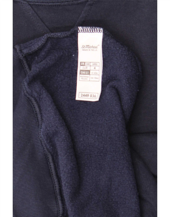 Marks & Spencer Herre St. Michael Sweatshirt Jumper Stor marineblå bomuld