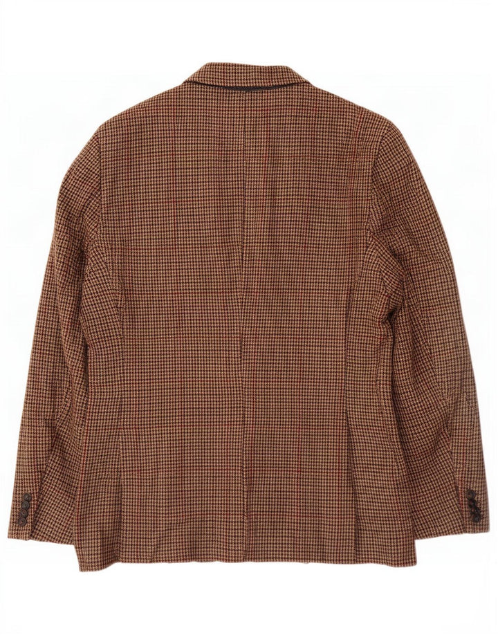 Scotch & Soda Herre 2-knaps blazerjakke IT 52 XL Brun Houndstooth Uld