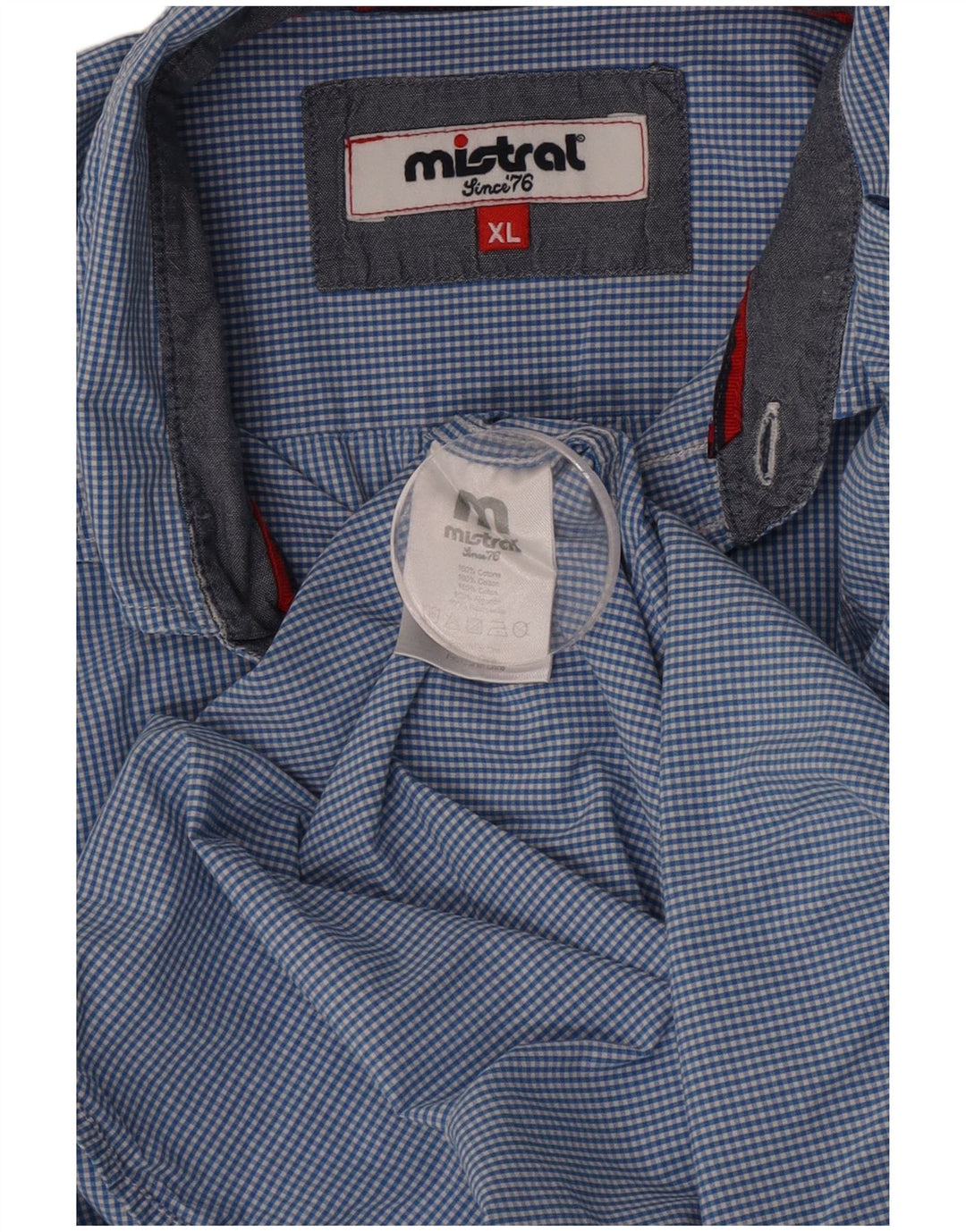 Mistral Herreskjorte XL Blå Gingham Bomuld