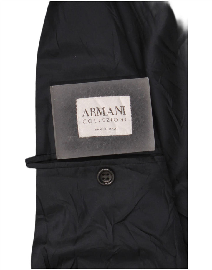 Armani Collezioni Herre 3-knaps blazerjakke IT 52 XL Marineblå viskose