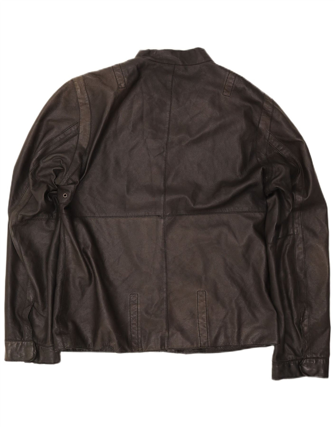 TED BAKER Læderjakke til mænd str. 5 XL Sort læder