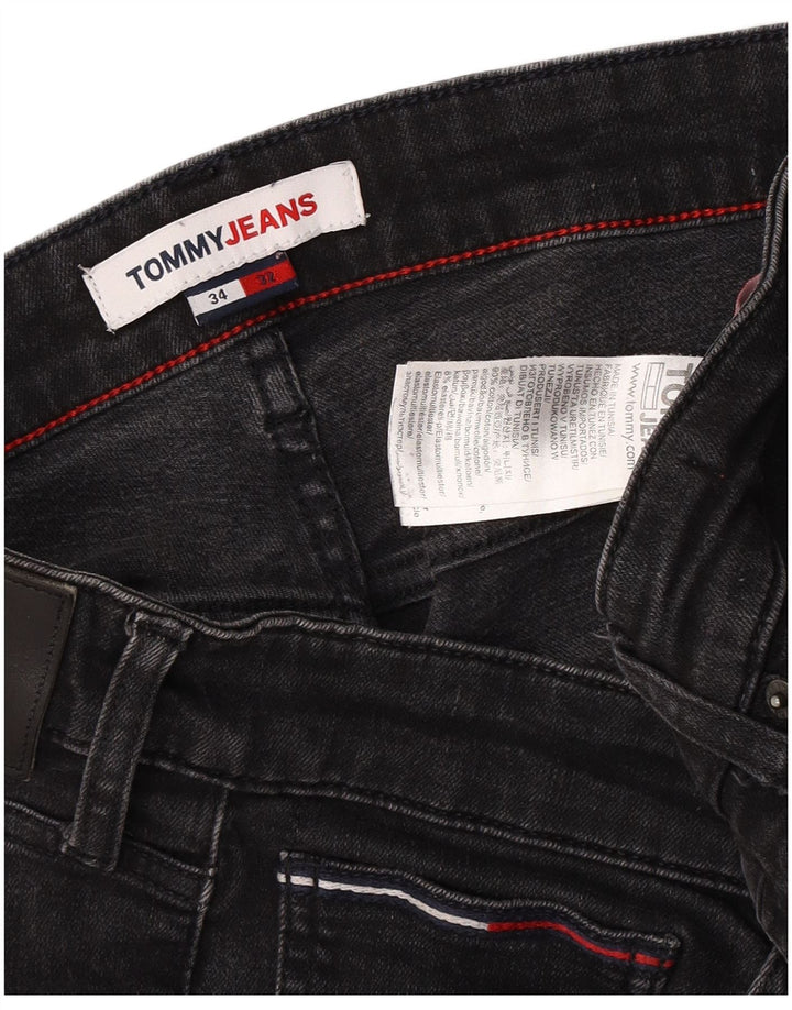 Tommy Hilfiger Herre Slim Jeans W34 L29 Sort Bomuld