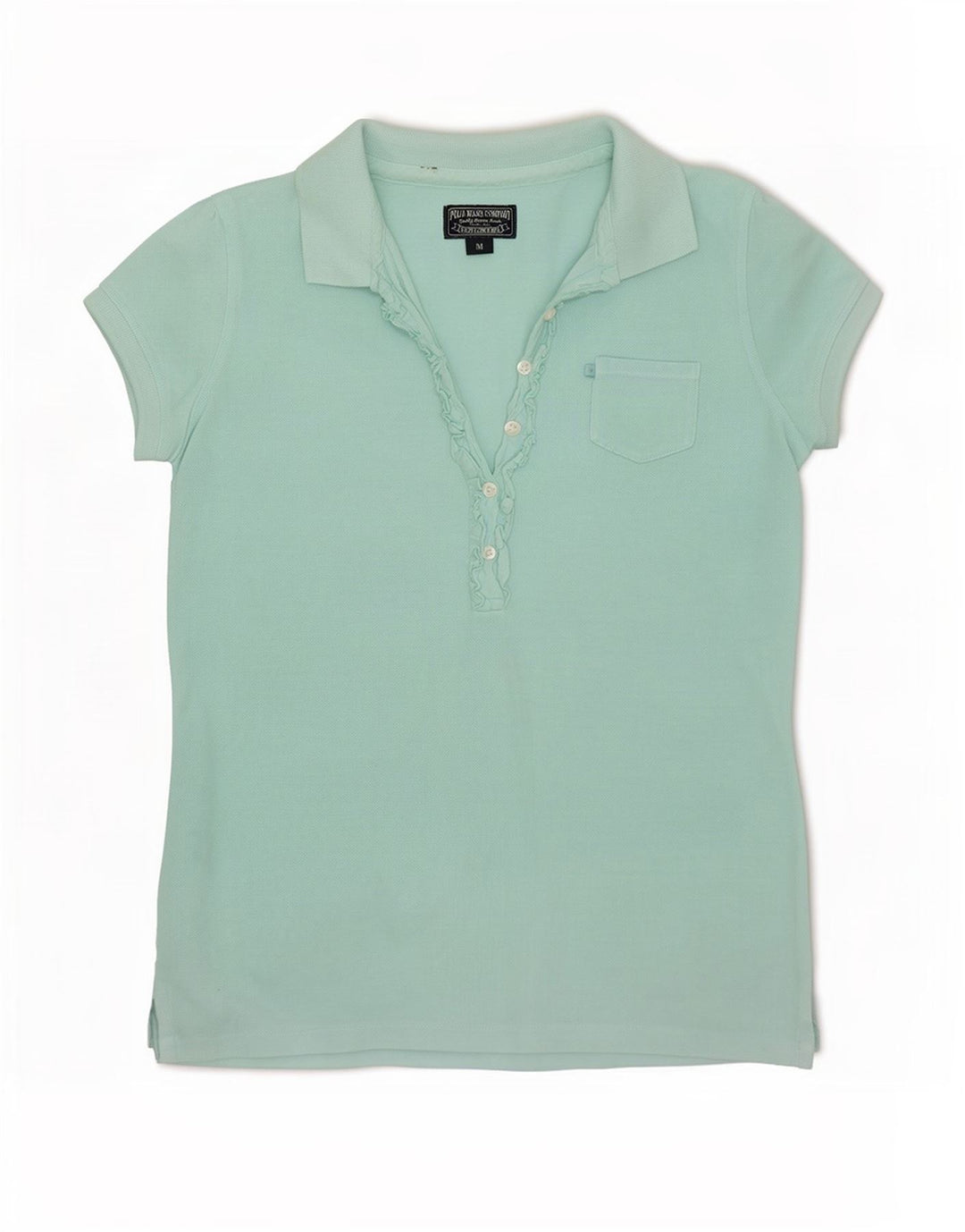 Ralph Lauren Dame Polo Shirt UK 12 Medium Turkis Bomuld