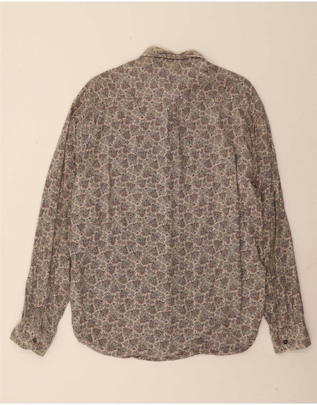 MAC FASHION Mens Shirt Large Blue Paisley