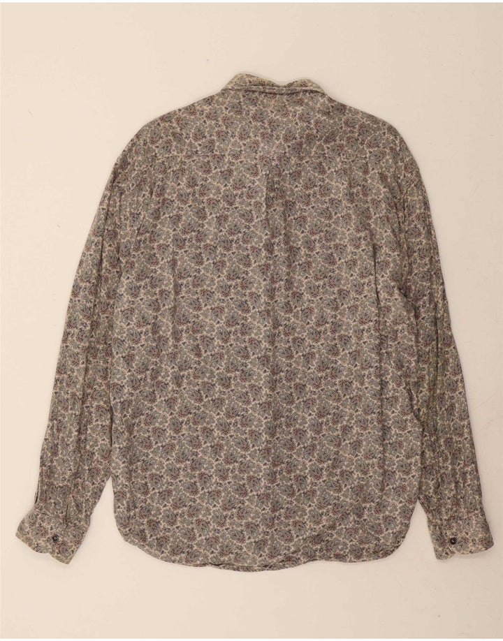 MAC FASHION Mens Shirt Large Blue Paisley