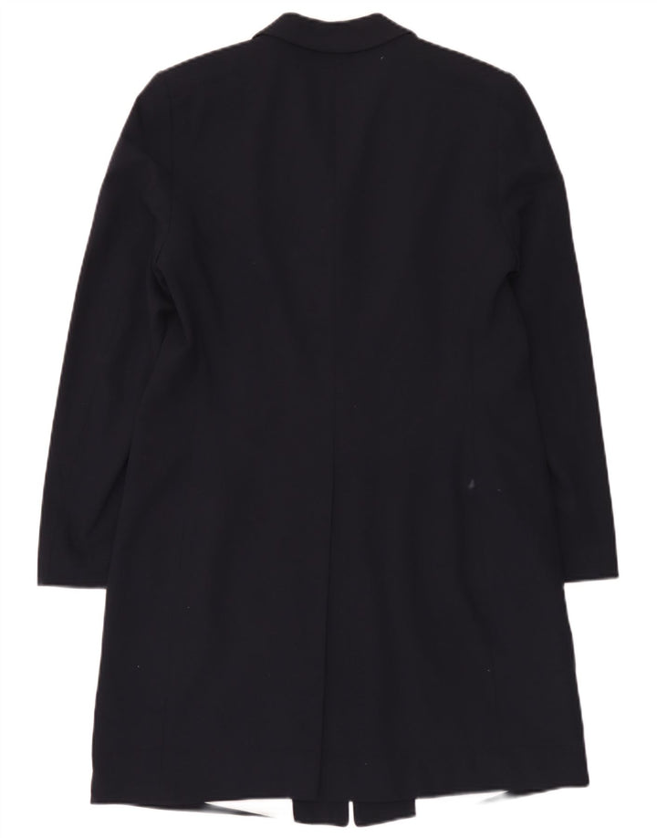 Marks & Spencer Dame Standard Fit Overfrakke UK 12 Medium Navy Blue