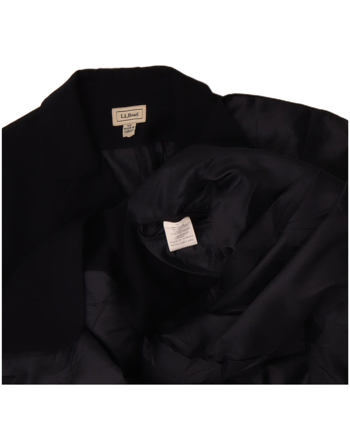 L.L.Bean Dame Regular Fit Blazer Jacket US 14 XL Navy Blue Polyester