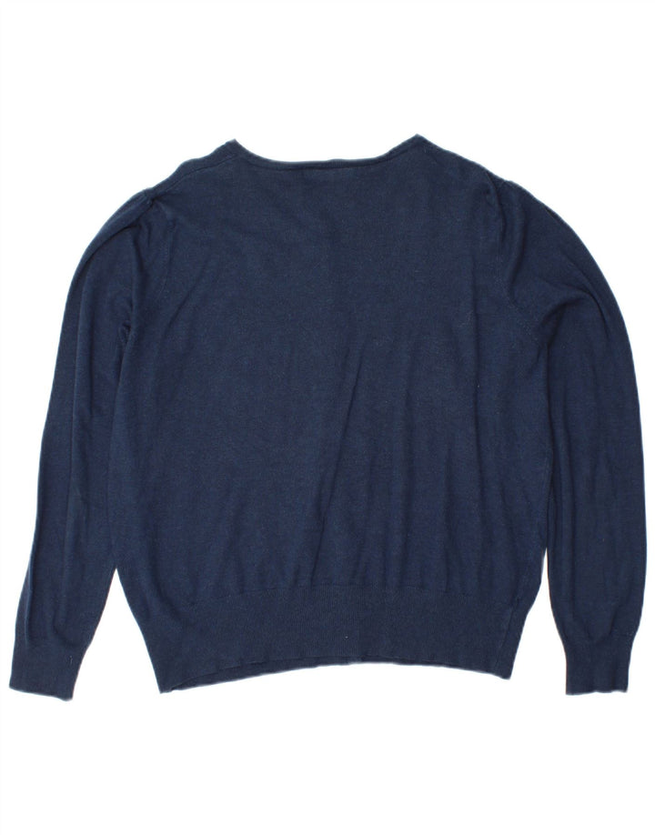 Marks & Spencer Dame Cardigan Sweater UK 14 Large Navy Blue