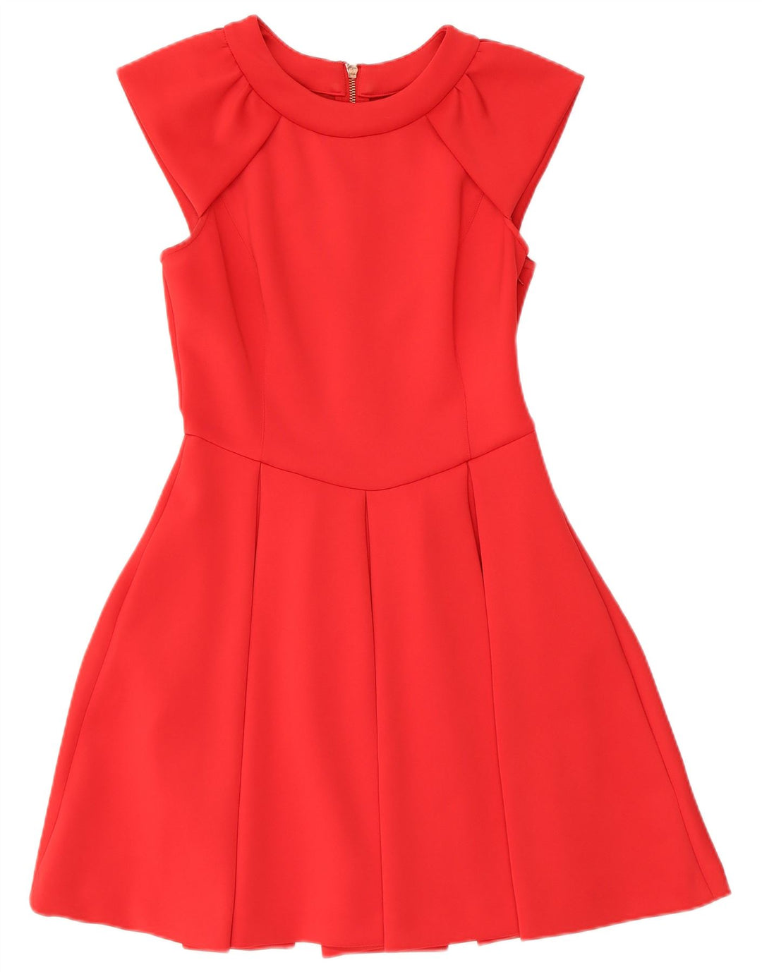 TED BAKER Womens Sleeveless A-Line Dress Size 2 Small Red Polyester