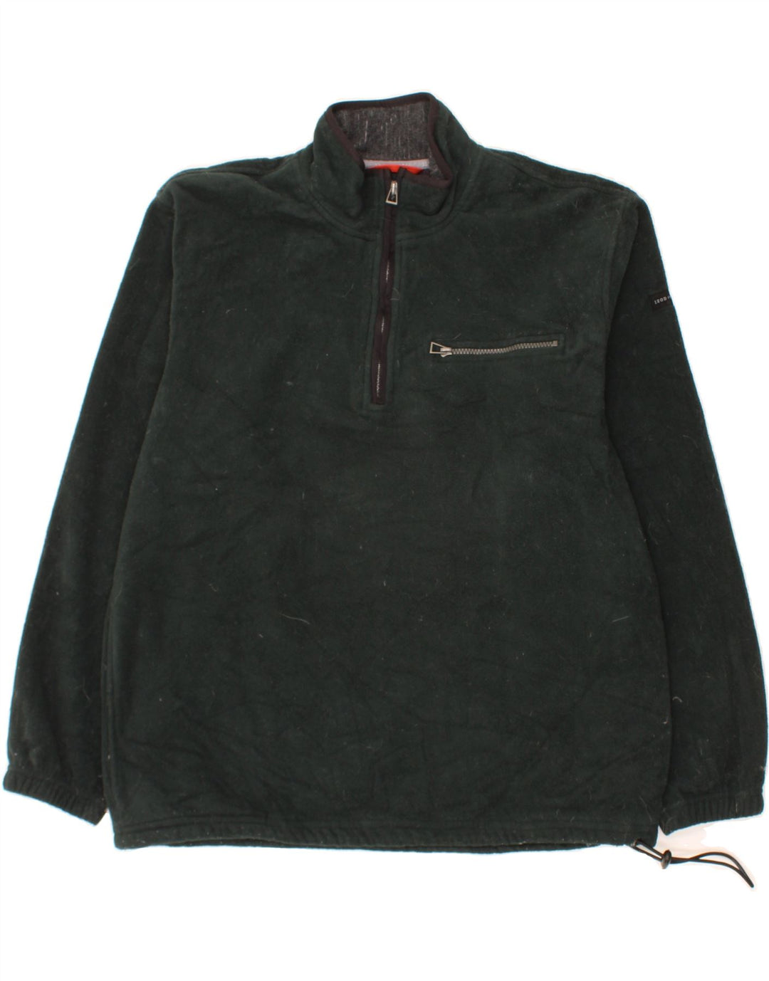IZOD Mens Zip Neck Fleece Jumper Large Green Polyester Vintage Izod and Second-Hand Izod from Messina Hembry 