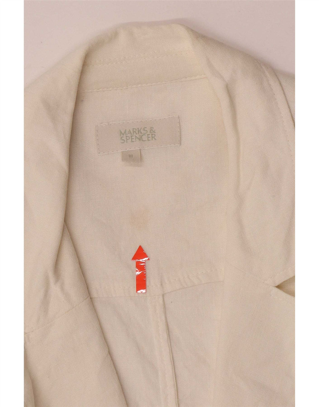 Marks & Spencer Dame 1 Knap Blazer Jacket UK 18 XL Hvid
