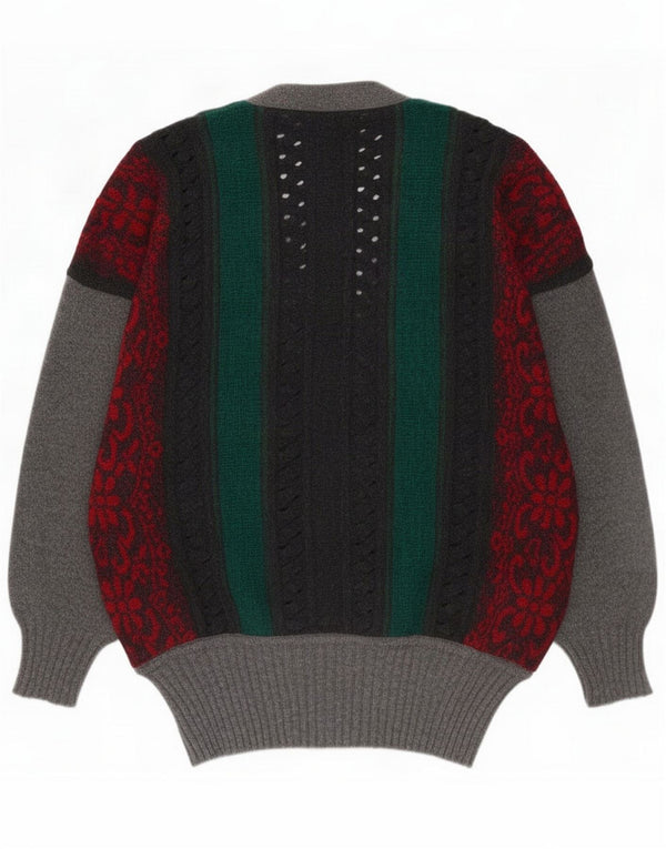 Umberto Bilancioni Dame cardigan sweater IT 46 Large Grey Fair Isle