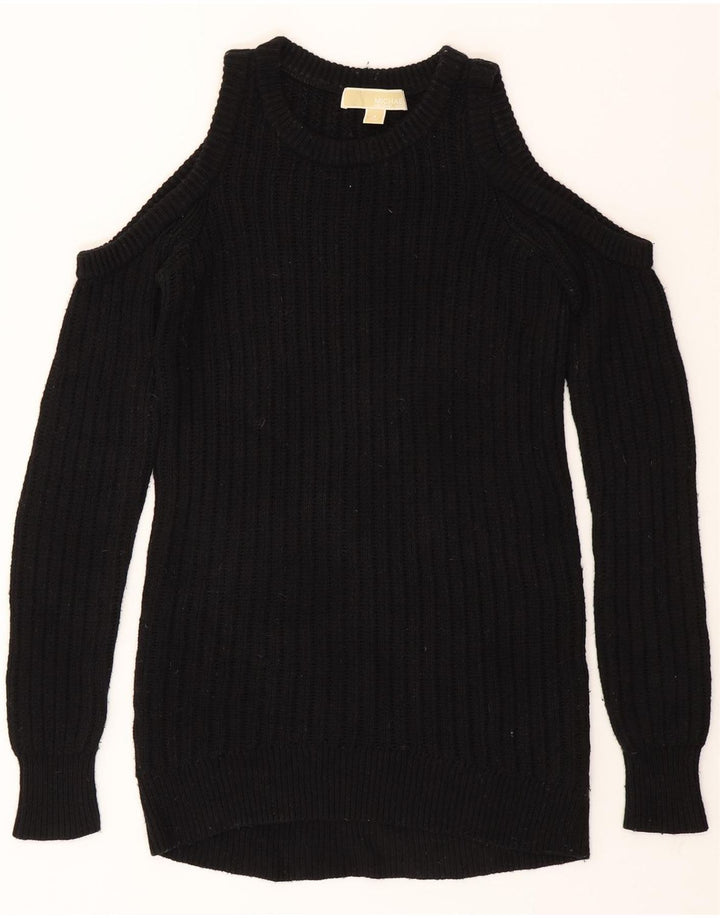 MICHAEL KORS Womens Boat Neck Jumper Sweater UK 10 Small Black Vintage Michael Kors and Second-Hand Michael Kors from Messina Hembry 