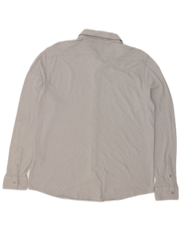 Dockers herreskjorte mellemgrå plettet bomuld