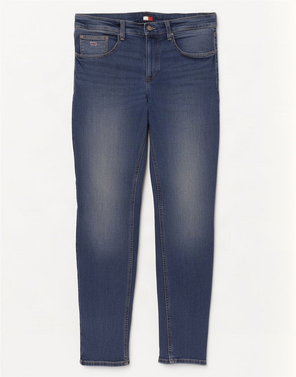 Tommy Hilfiger Herre Austin Slim Tapered Jeans W33 L34 Blå Bomuld