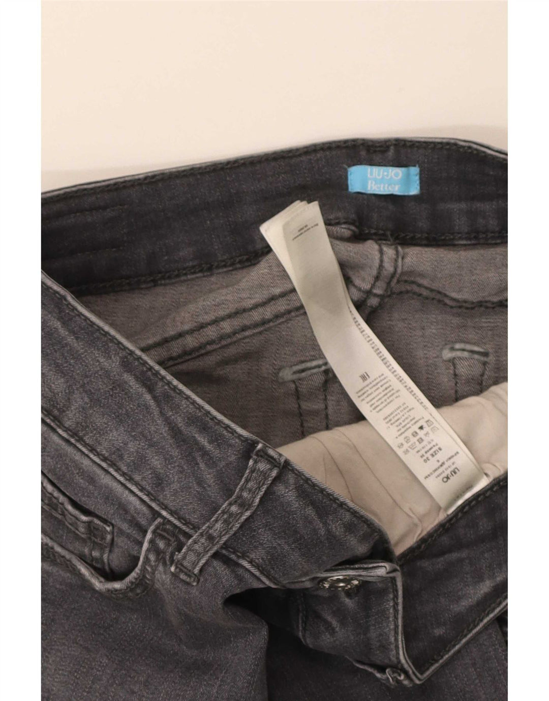 Liu Jo Dame Slim Jeans W30 L28 Grå Bomuld