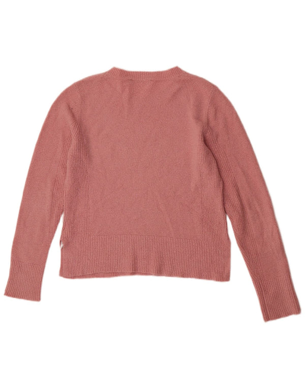 Oasis Dame Boat Neck Jumper Sweater UK 14 Medium Pink Akryl