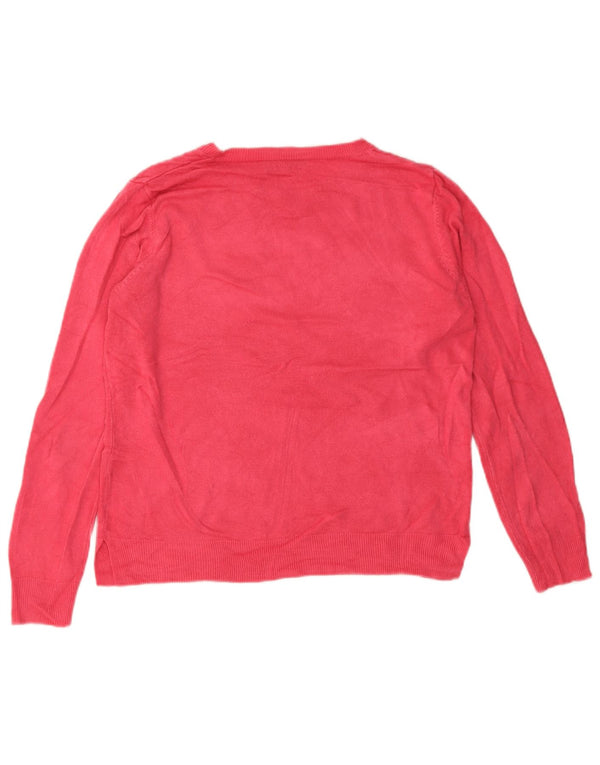 Marks & Spencer Dame sweater med rund hals DK 14 Medium Pink Akryl