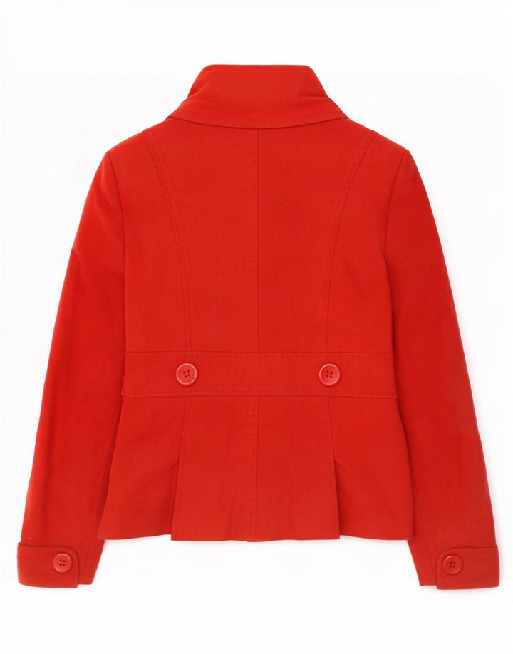Topshop Dame 2 Button Blazer Jacket UK 10 Small Red Bomuld
