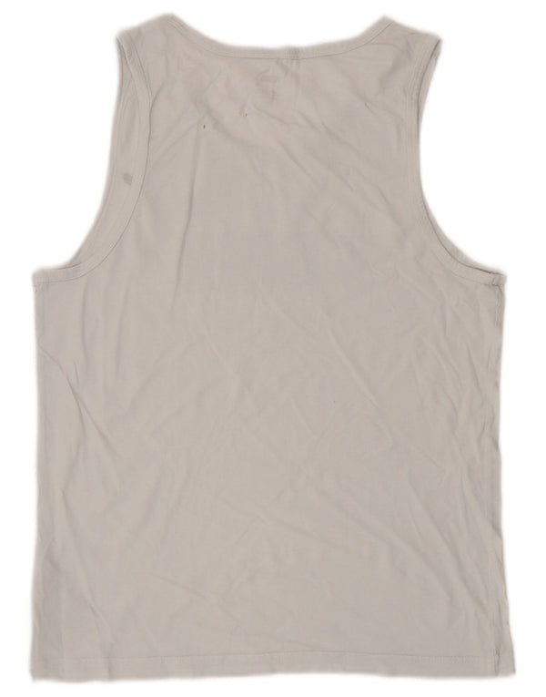 Puma Womens Graphic Vest Top UK 14 Medium White Cotton