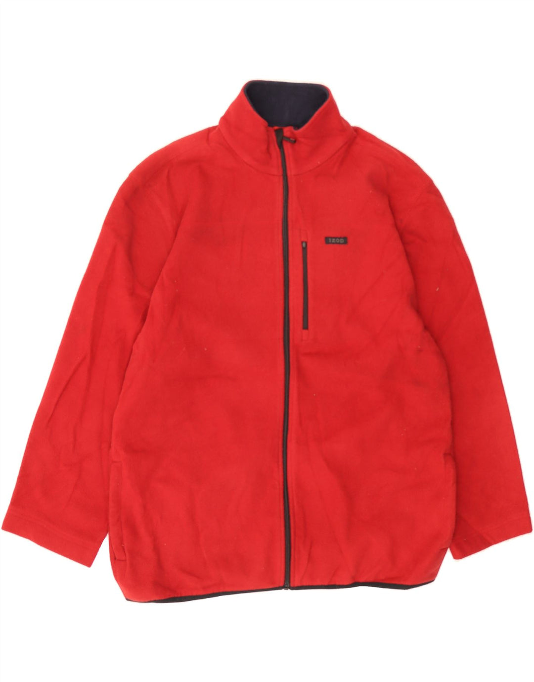 IZOD Mens Fleece Jacket UK 40 Large Red Polyester Vintage Izod and Second-Hand Izod from Messina Hembry 