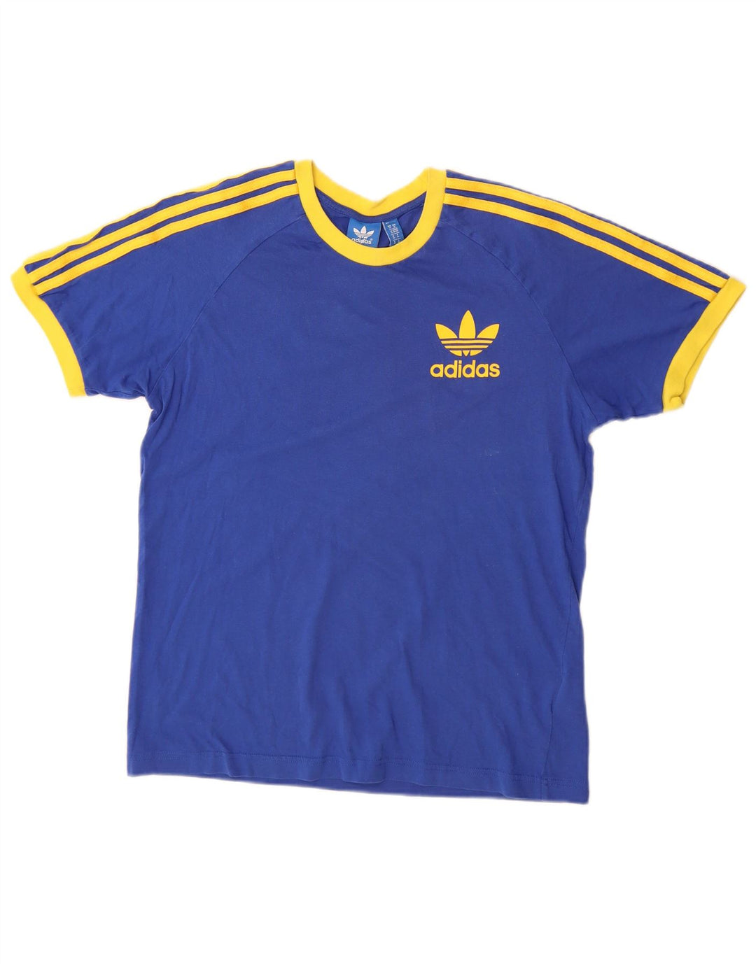ADIDAS Herre T-shirt Top Medium Marineblå Bomuld