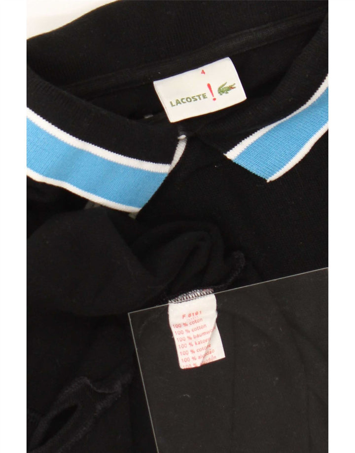 Lacoste Polo skjorte til mænd størrelse 4 Medium Sort Colourblock Bomuld