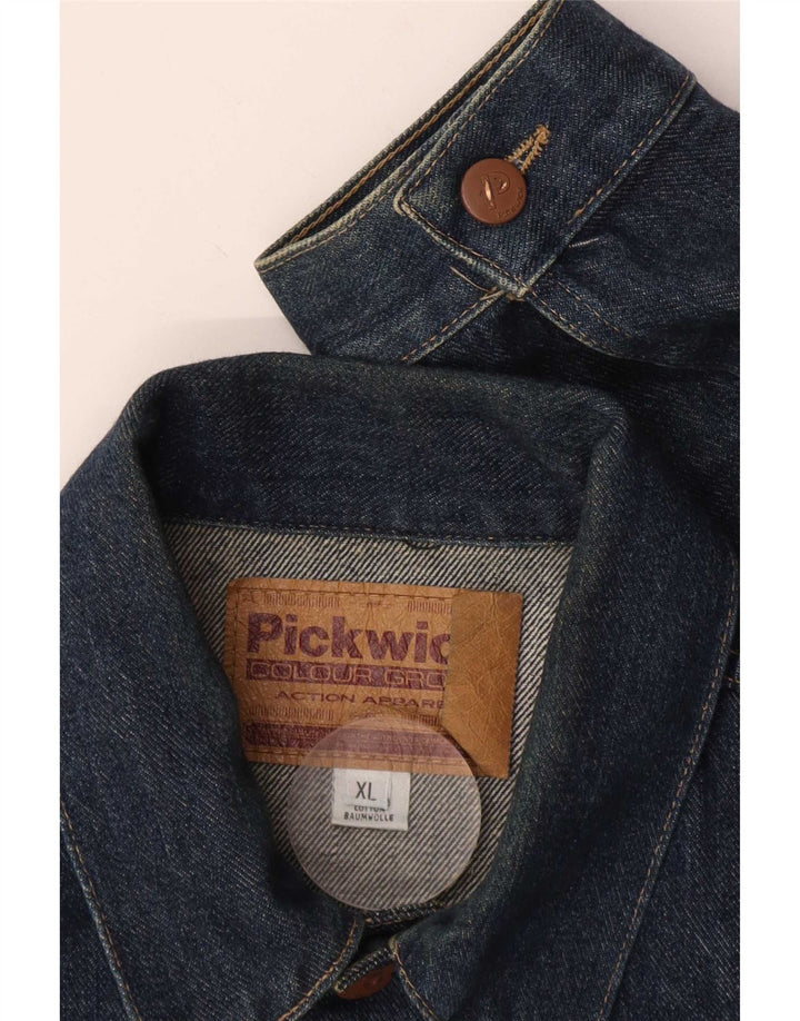 Pickwick Herre denimjakke UK 42 XL Marineblå Bomuld