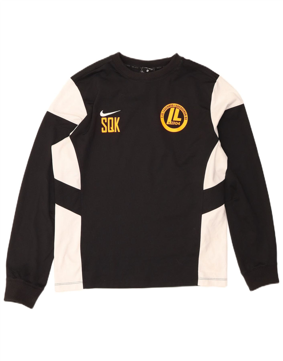 Nike drenge Dri Fit grafisk top langærmet 13-14 år XL sort farveblok