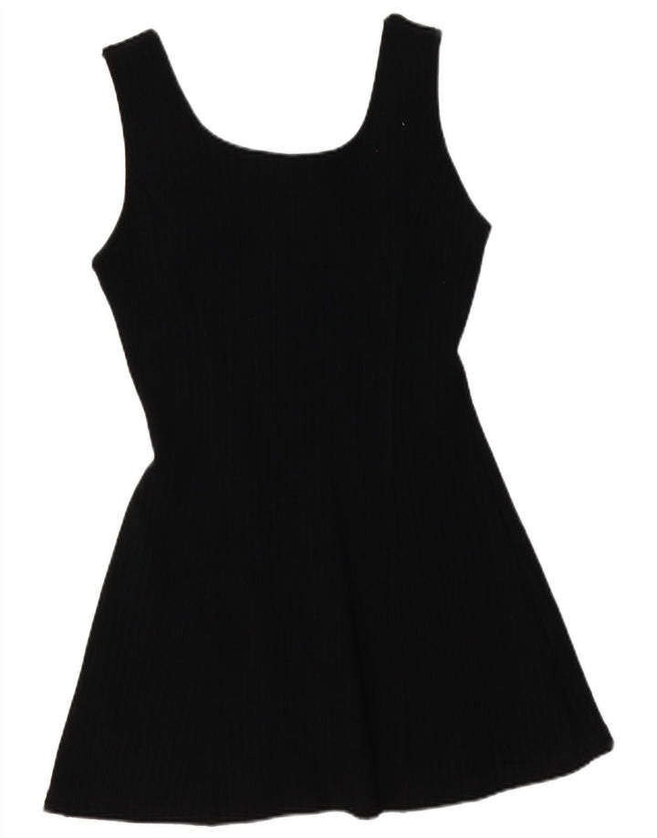 Onyx Dame Ærmeløs A-Line Kjole UK 12 Medium Sort Polyamid