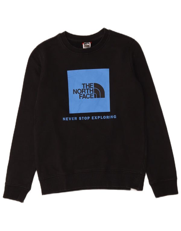 The North Face Boys Grafisk Sweatshirt Jumper 14-15 år XL Sort Bomuld