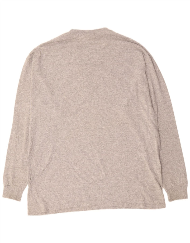 PUMA Herre grafisk top langærmet XL grå bomuld