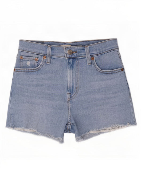 Levi's Womens Distressed Denim Shorts Små W26 blå bomuld