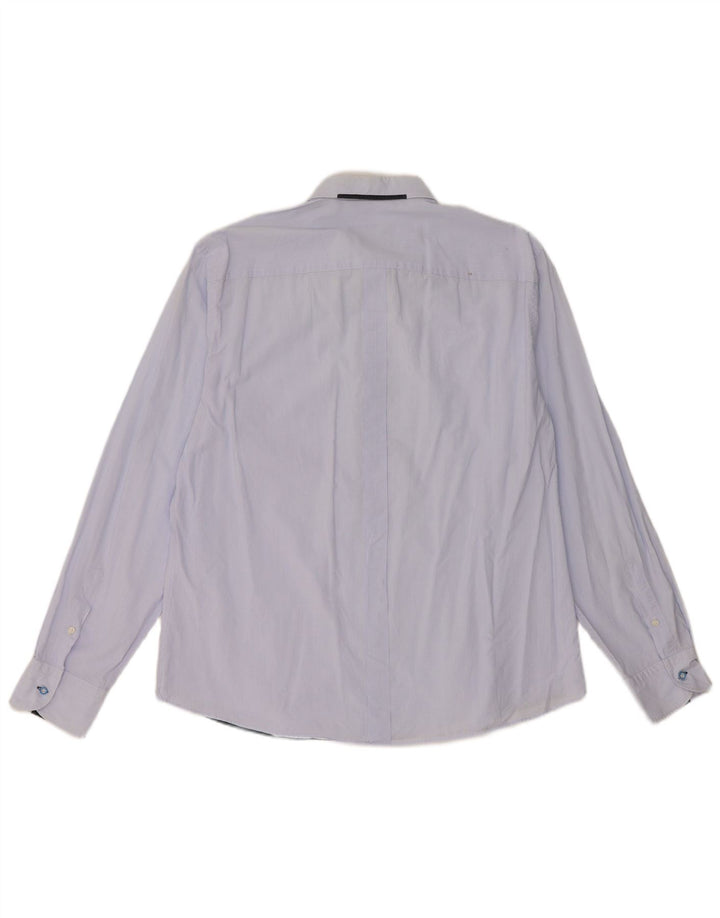 Massimo Dutti Herre Casual Fit skjorte 2XL Blå nålestribet