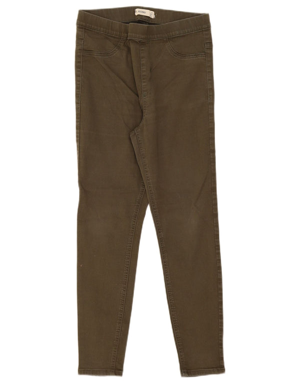 Marks & Spencer Dame Jegging Jeans UK 12 MediumW30 L26 Khaki Cotton