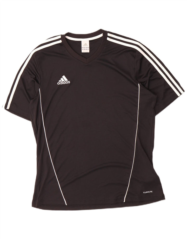 Adidas Herre Climalite T-Shirt Top Stor Sort Polyester
