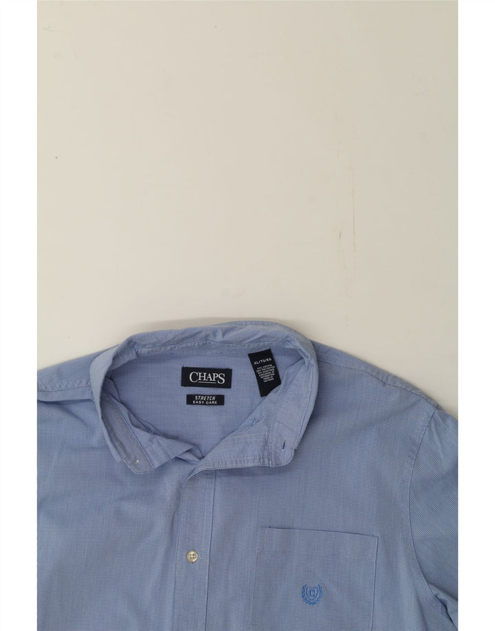 CHAPS Mens Shirt XL Blue Check Cotton Vintage Chaps and Second-Hand Chaps from Messina Hembry 