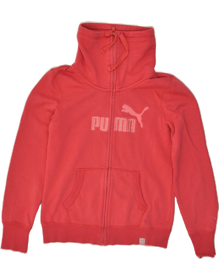 PUMA Womens Graphic Tracksuit Top Jacket UK 12 Medium Red Vintage Puma and Second-Hand Puma from Messina Hembry 