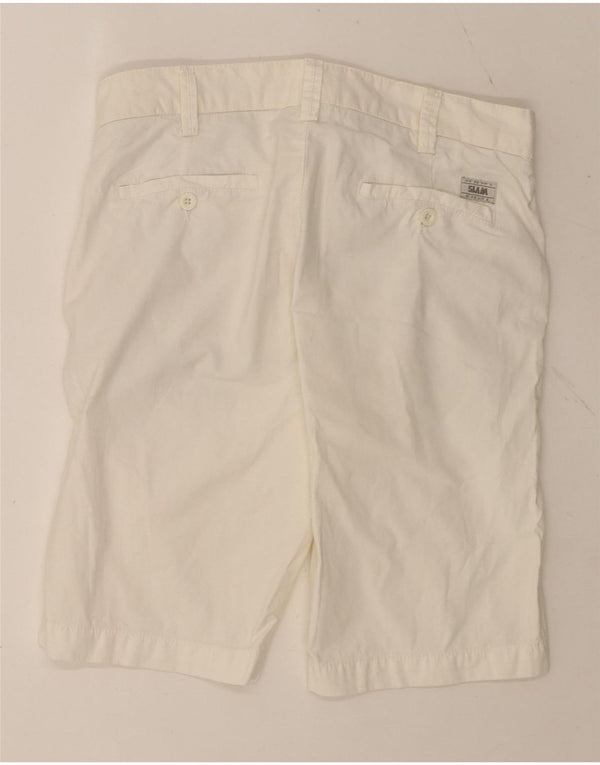 Slam Mens Chino Shorts IT 46 Small W29  White Cotton