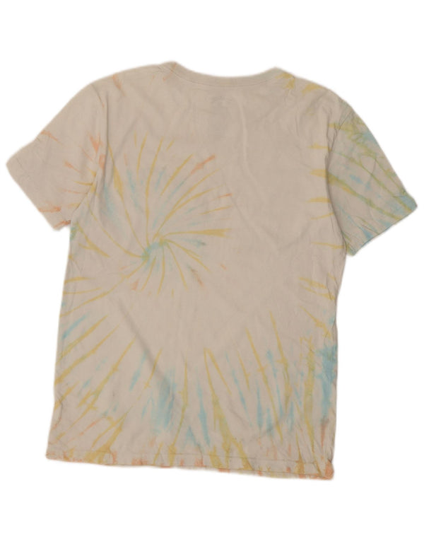 Billabong Boys Grafisk T-shirt Top 13-14 år Medium White Tie Dye Bomuld