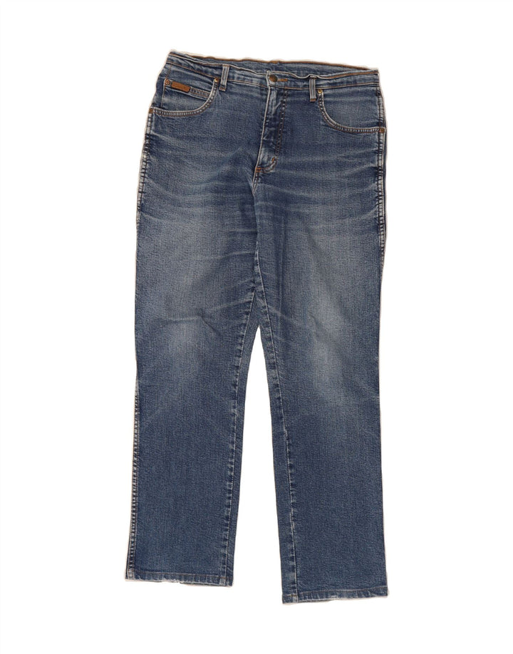 WRANGLER Mens Straight Jeans W32 L29 Blue Vintage Wrangler and Second-Hand Wrangler from Messina Hembry 